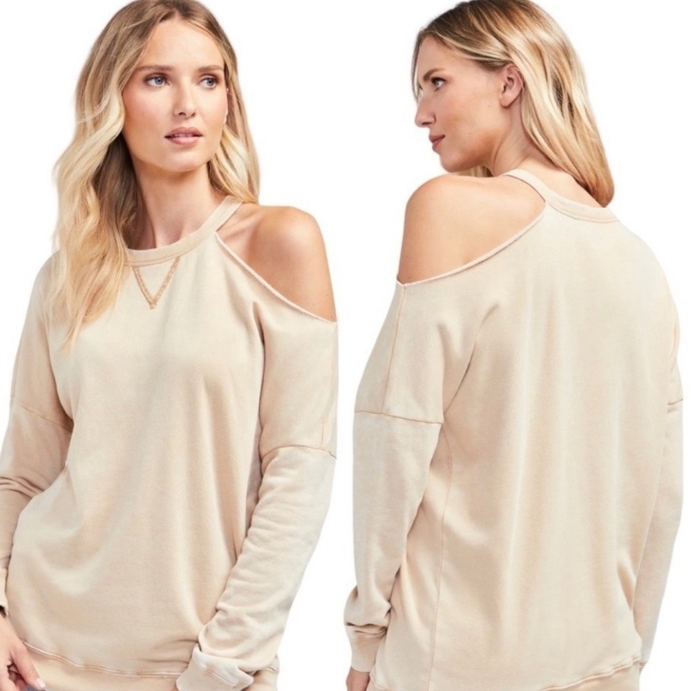 Wildfox tan off the shoulder sweatshirt BNWOT Small